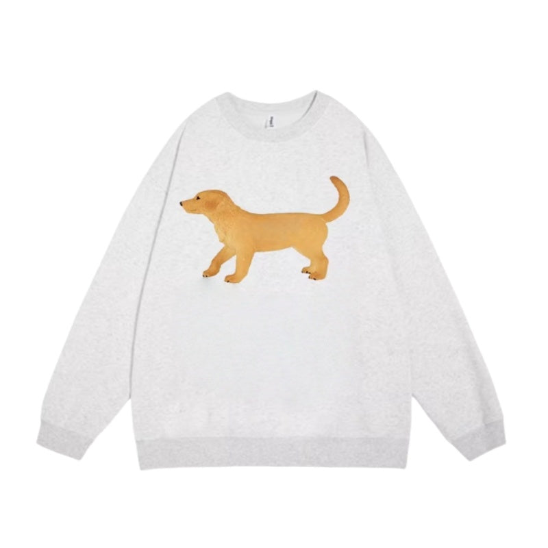 Big Yellow Dog Print Sweatshirt