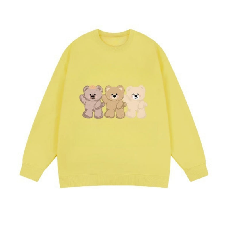 Three Little Bears Round Neck Sweatshirt