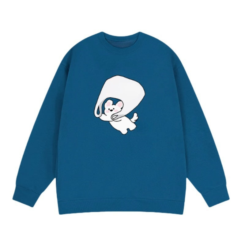 Sweatshirt with Cute Bunny Graphic