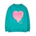 Street-Style Heart Print Sweatshirt
