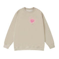 Casual Sweatshirt with Heart Graphic