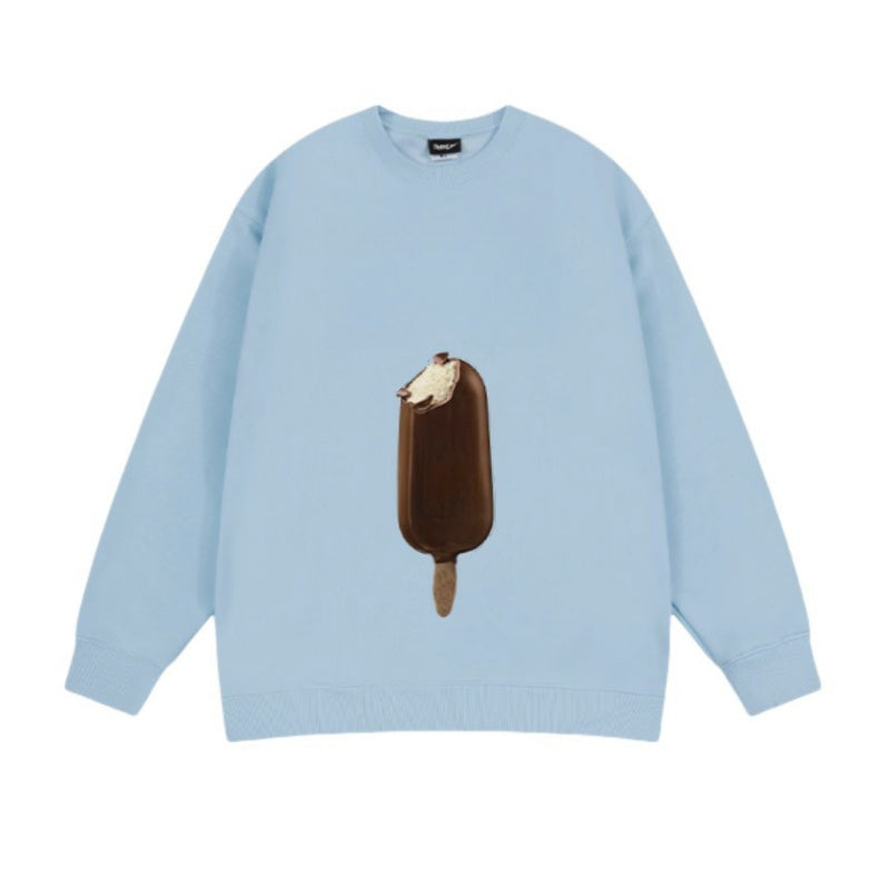 Cute Ice Cream Print Sweatshirt